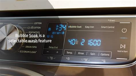 Check if there is too little laundry in the washing machine. . What is pre soak on samsung washer
